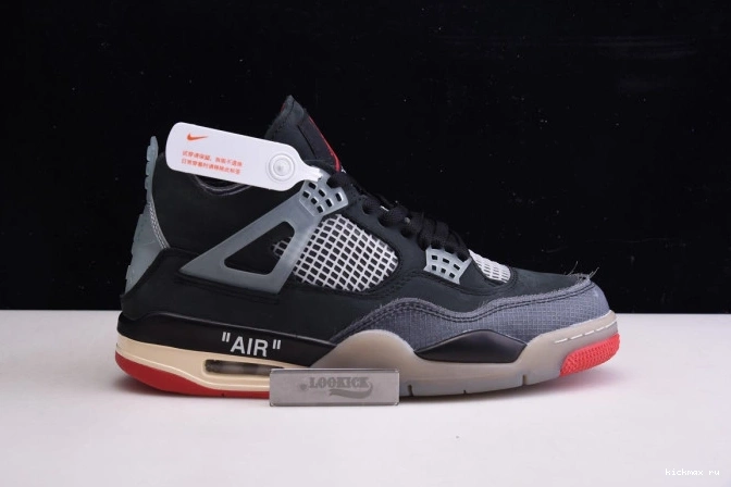 Cheap CV9388-001 Off x Jordan 4 Air Bred White Retro 0729